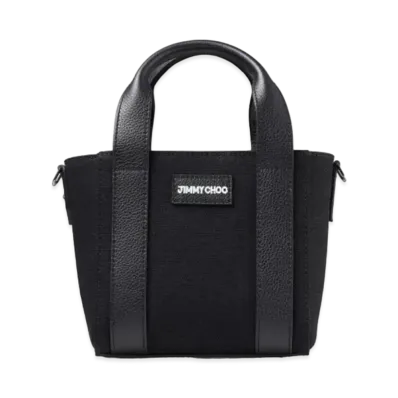 JIMMY CHOO JC / ERIC HAZE SHOPPER TOTE/S Canvas Leather Tote Bag "Black"