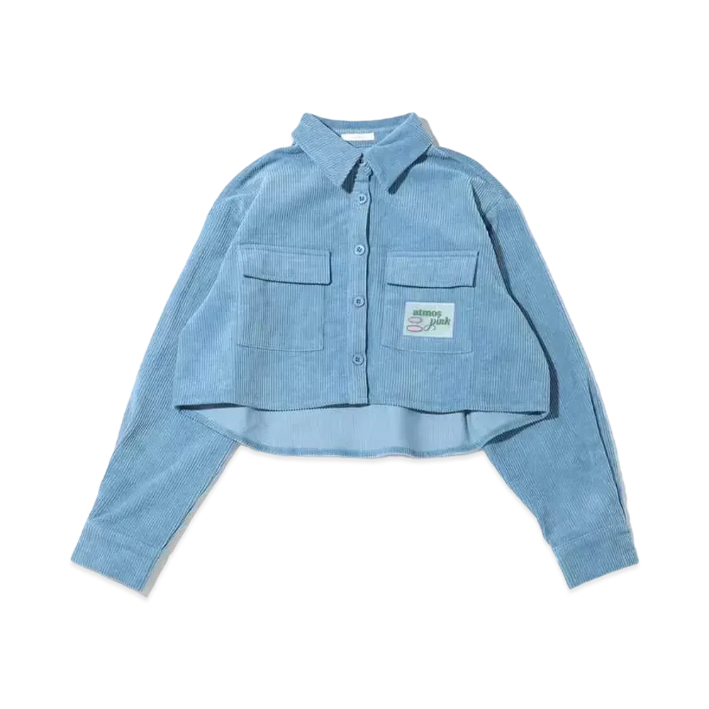 atmos pink Corduroy Short Shirt "Blue"