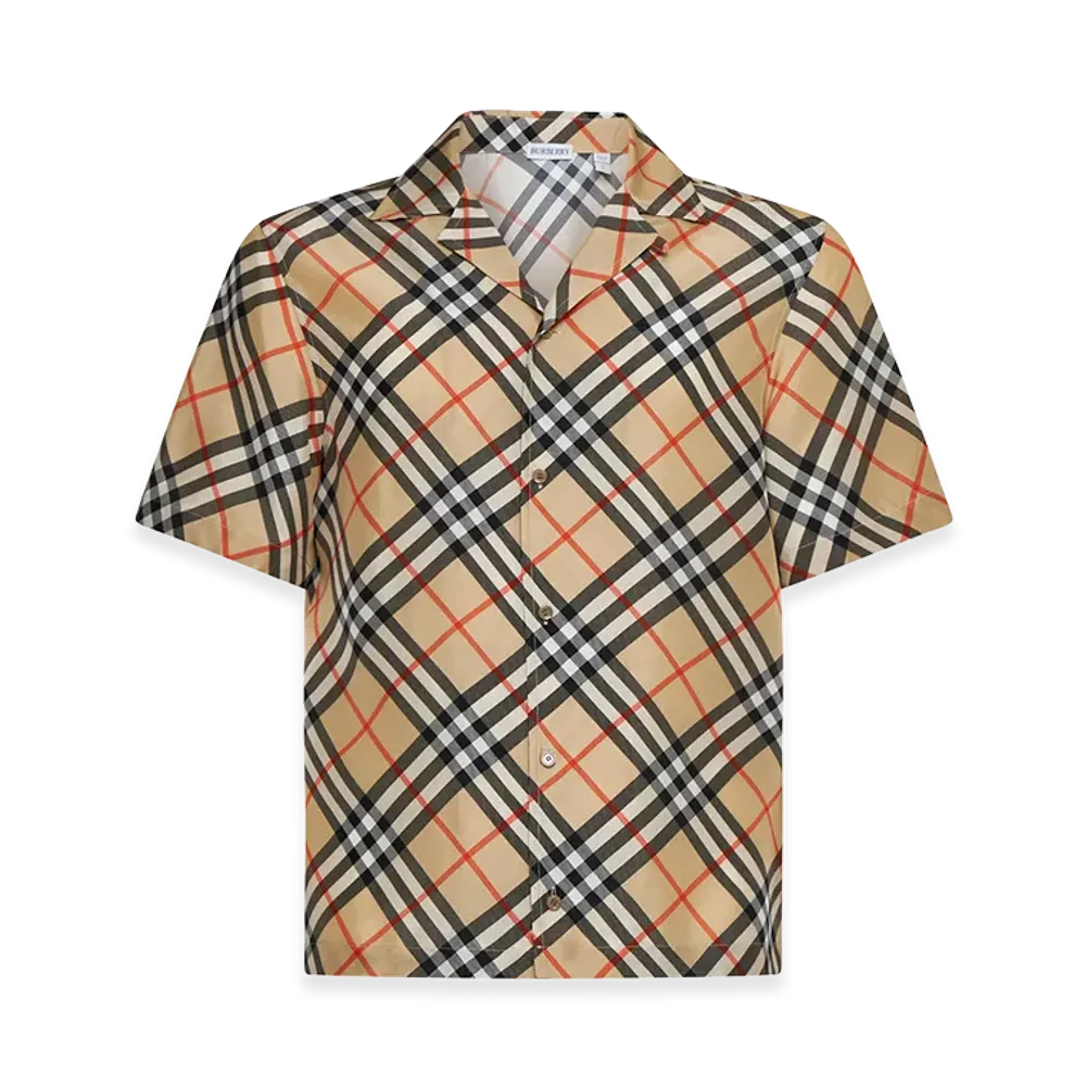 Burberry Printed Silk Shirt "Checked"