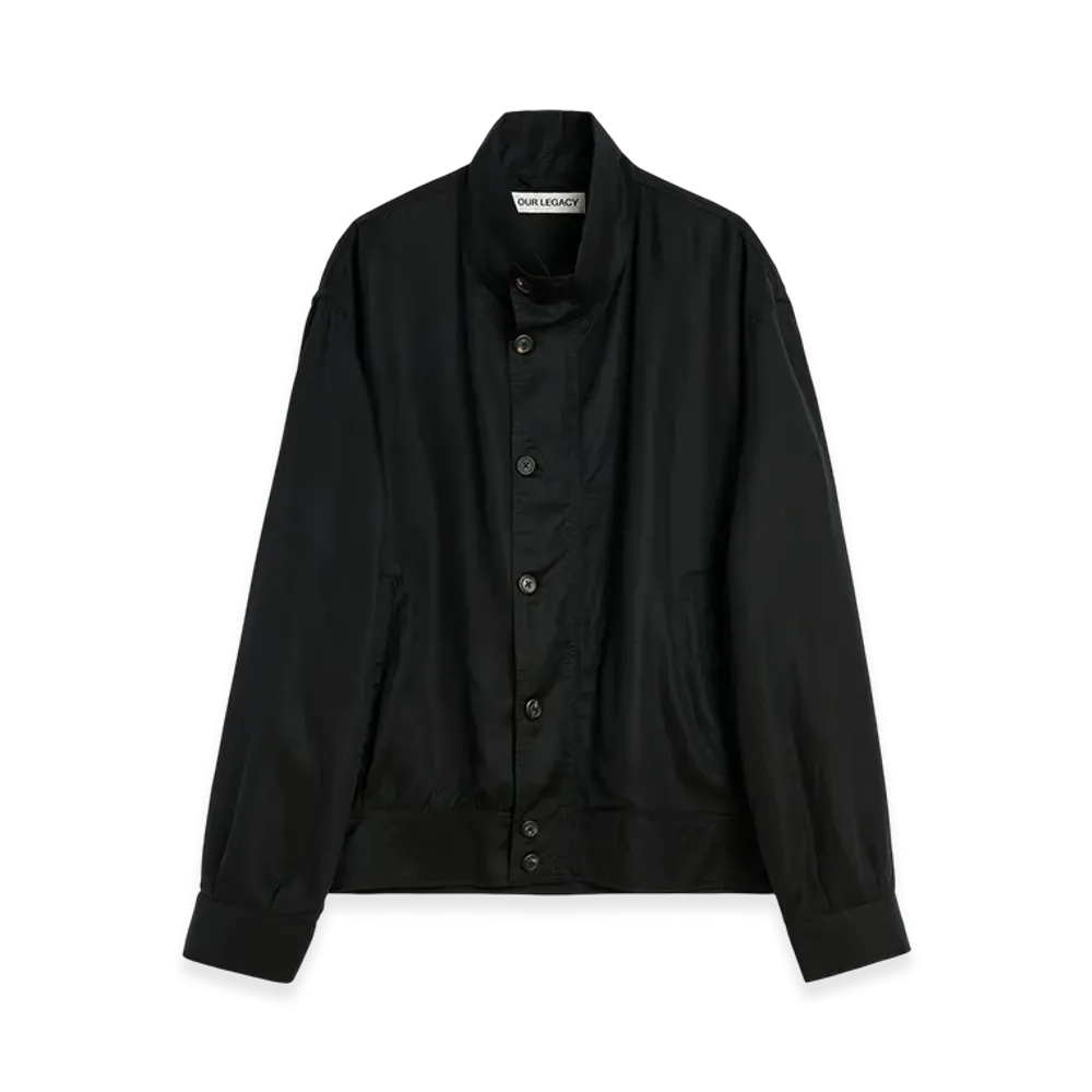 OUR LEGACY Mock Bomber "Draping Black Lyocell"