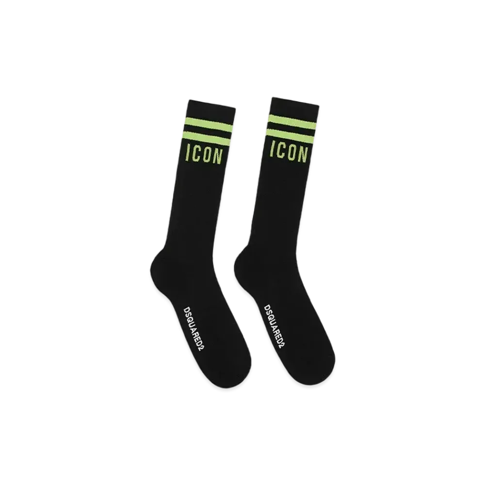 Dsquared2 Icon Mid-Crew Socks "Black"