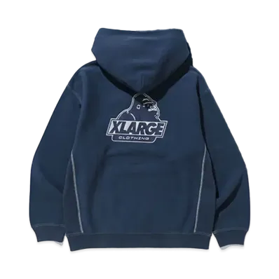 XLARGE x Champion Reverse Weave Overdye Hooded Sweat "Navy"