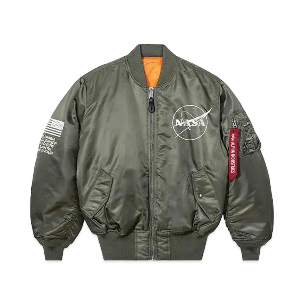 ANTI SOCIAL SOCIAL CLUB x NASA Alpha Industries MA-1 Nebula Jacket "Sage"