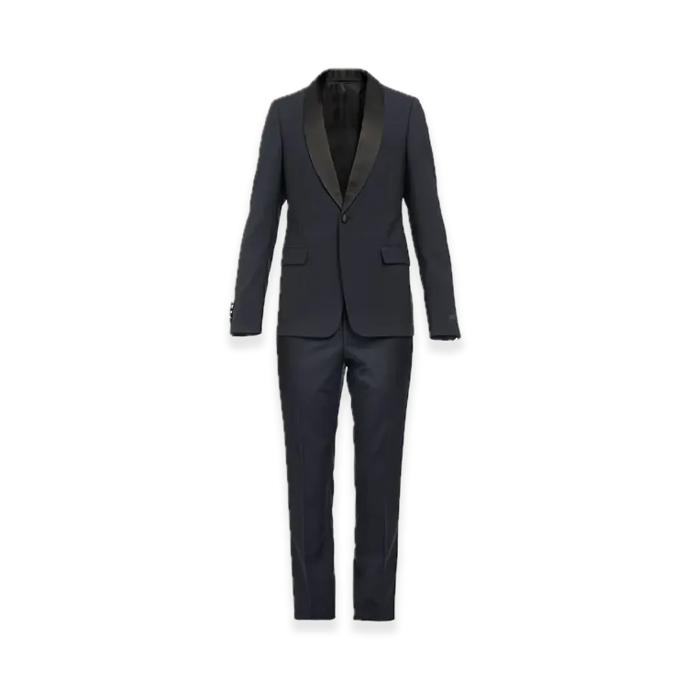PRADA Wool Mohair Tuxedo "Navy/Black"