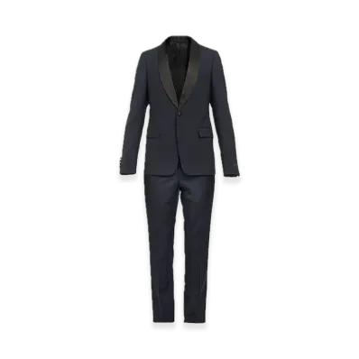 PRADA Wool Mohair Tuxedo "Navy/Black"