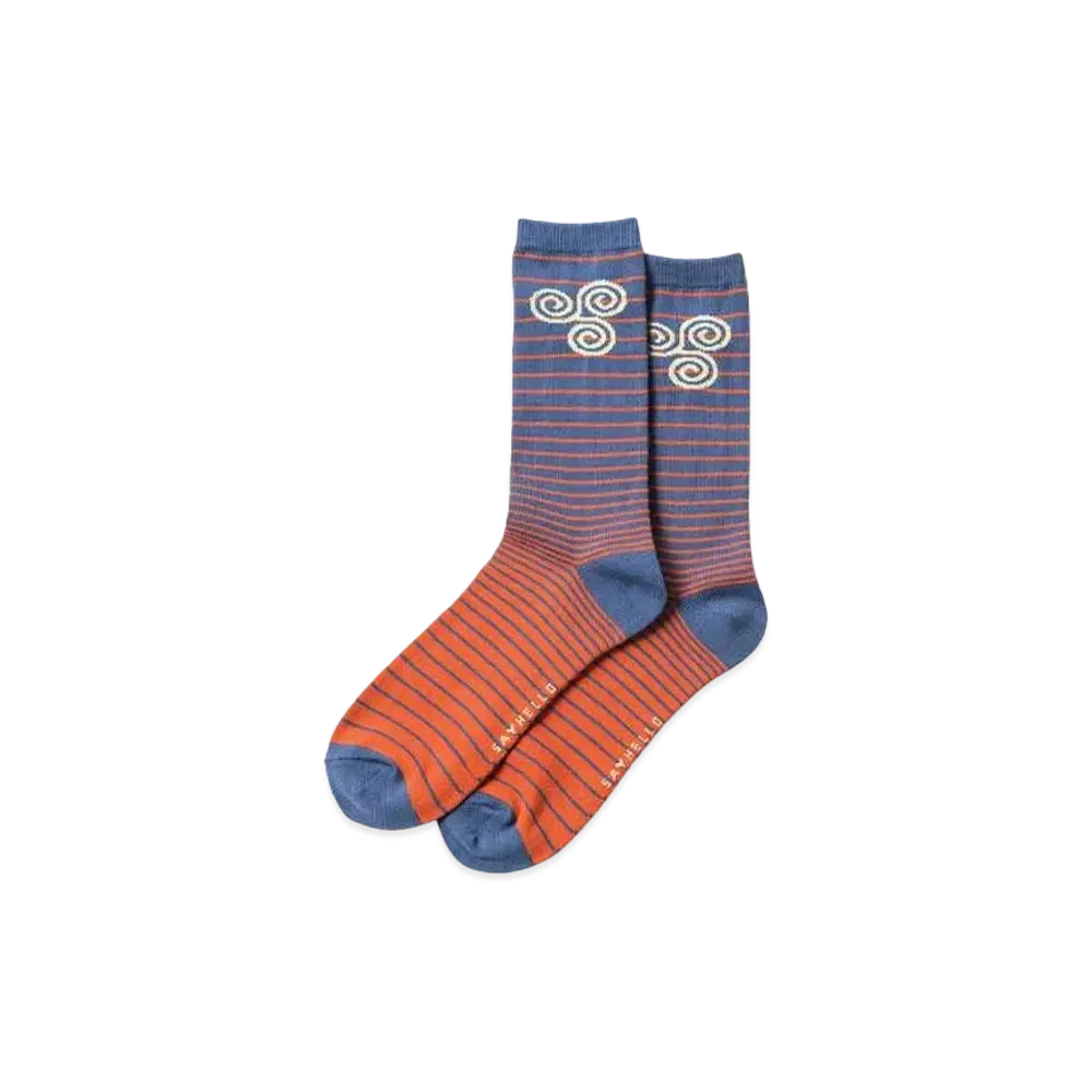 SAYHELLO Trip Sox "BLUE-ORANGE"