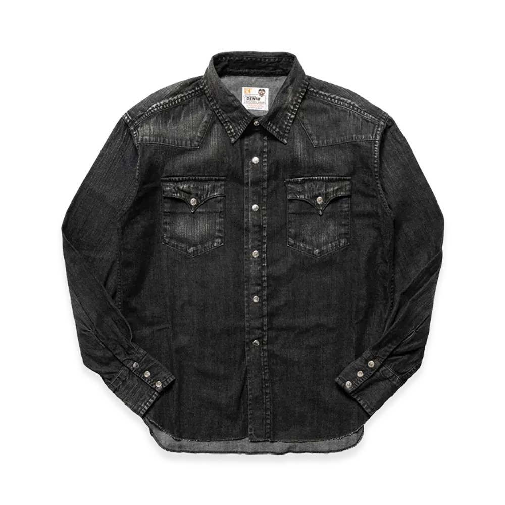 SubCulture Skulltag Blackdenim Western Shirt "Black"