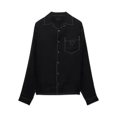 PRADA Men's Linen Shirt "Black"