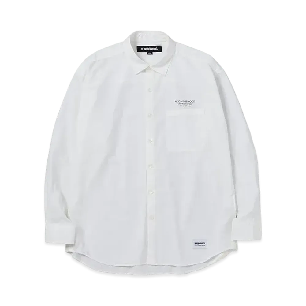 NEIGHBORHOOD 24SS Trad Shirt LS "White"