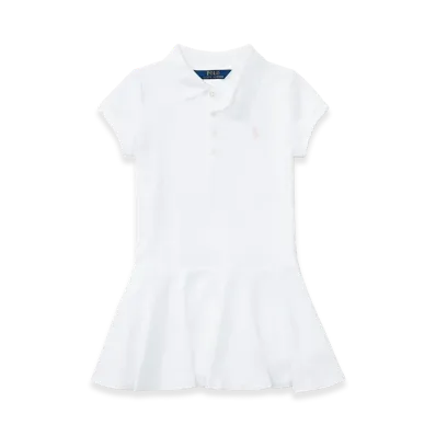 Polo Ralph Lauren Kids Short-Sleeve Polo Dress "White"