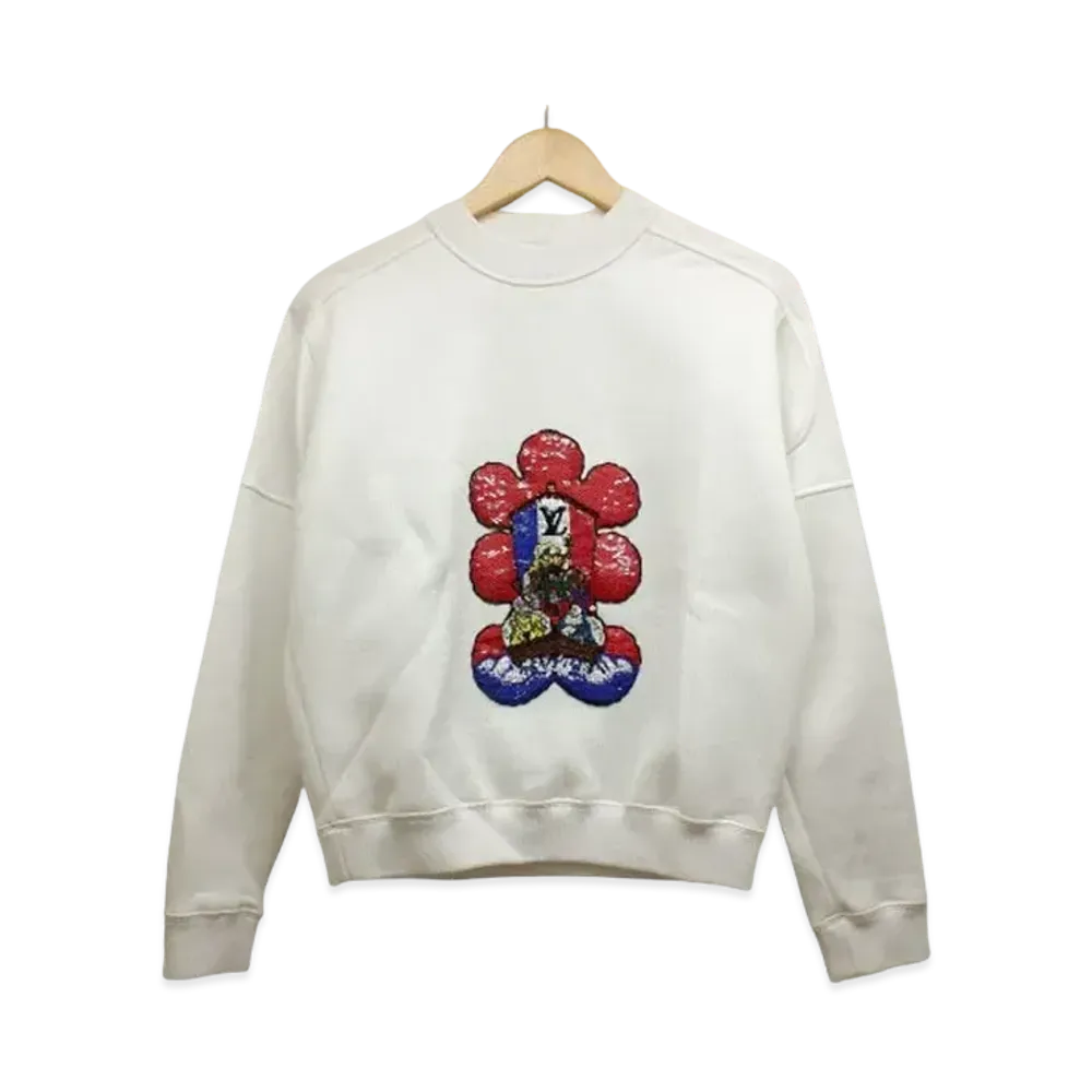 Louis Vuitton x Kansai Yamamoto Seven Lucky Gods Sequins Pullover Sweat "Blanc"