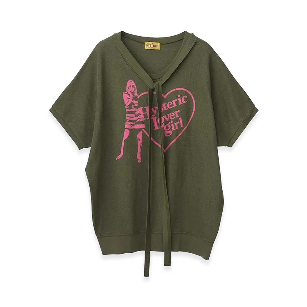 HYSTERIC GLAMOUR Women's HG LOVER GIRL Pullover "Khaki"