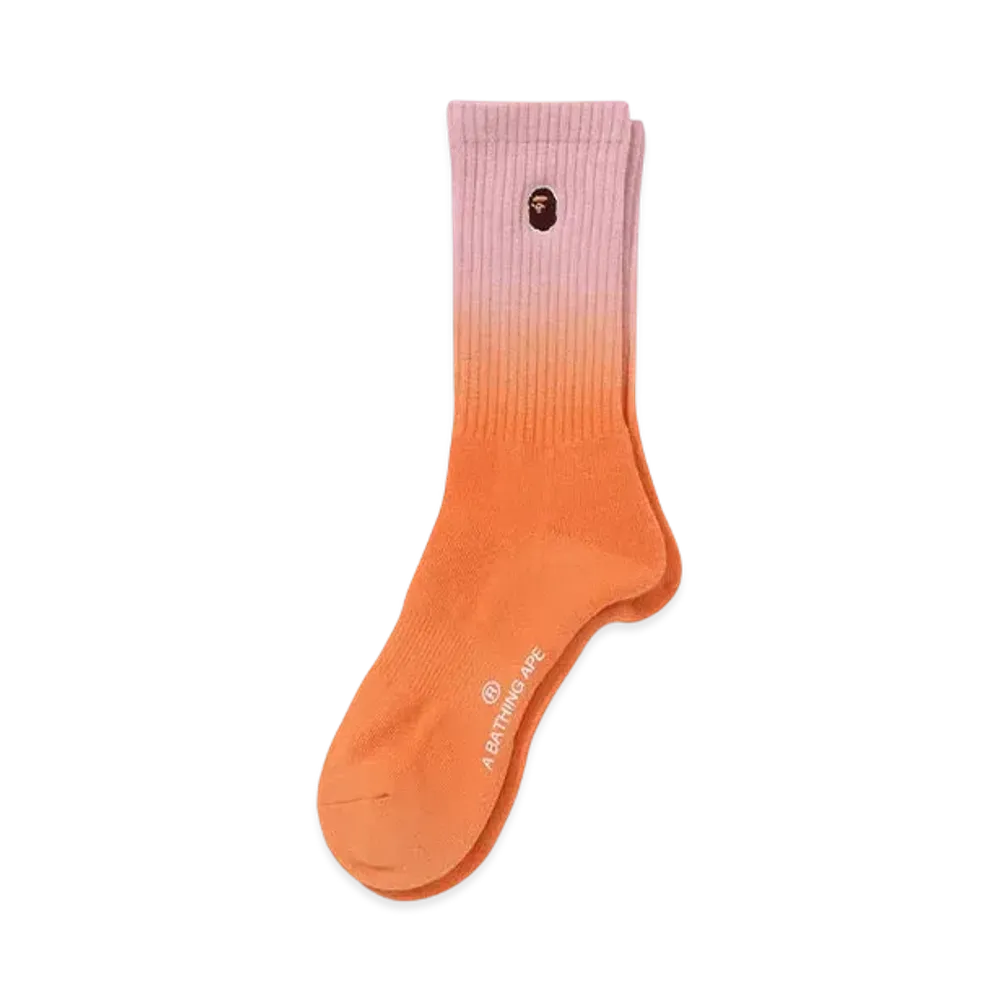 A BATHING APE One Point Gradation Socks "Pink"