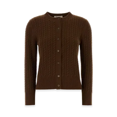 MIU MIU Women's Cashmere Cardigan "Brown"