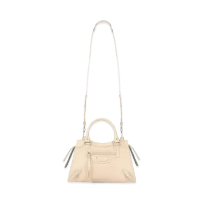 BALENCIAGA Women's Neo Classic Small Top Handle Bag "Cream"