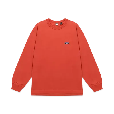 NANGA Eco Hybrid Box Logo Embroidery L/S Tee "Orange"