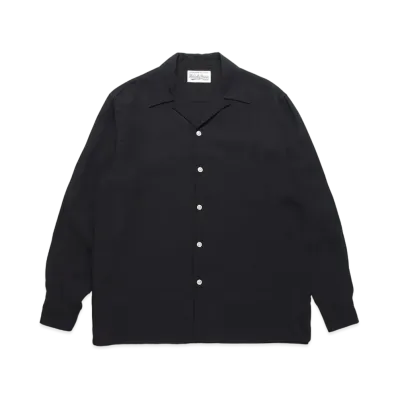 WACKO MARIA 50's Open Collar Shirt "Black"