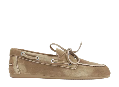 MIU MIU Women's Vintage Boat Shoe "Camel"