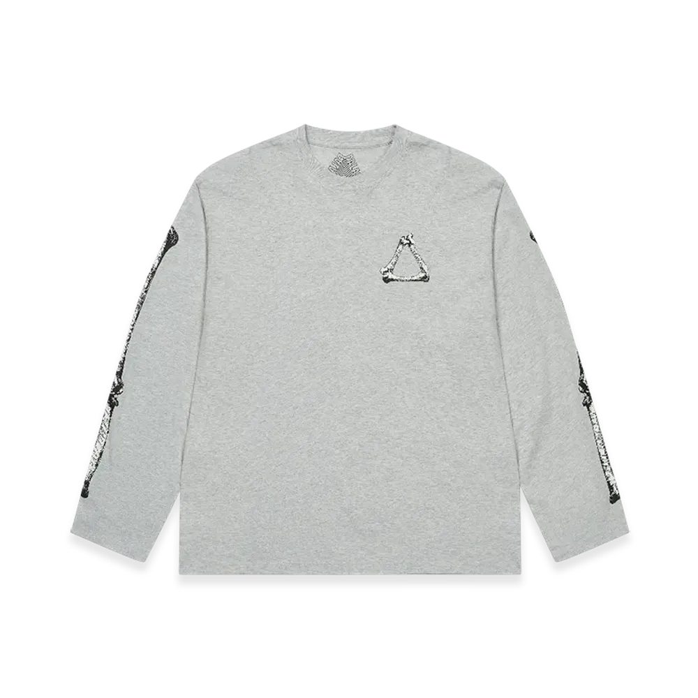 PALACE Tri-Bone Longsleeve "Grey Marl"