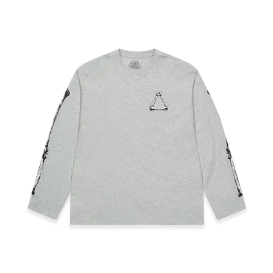 PALACE Tri-Bone Longsleeve "Grey Marl"