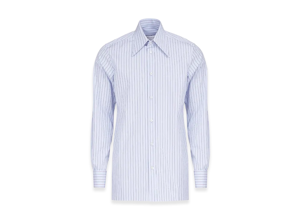 Maison Margiela Blue Striped Button-Down Oxford Shirt "Blue"