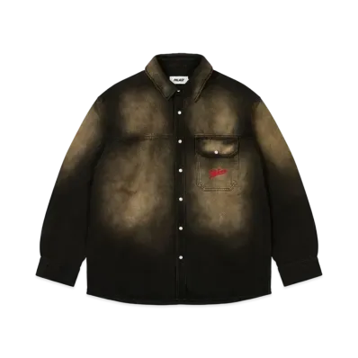 PALACE Scripty Denim Shirt "Wash Black"