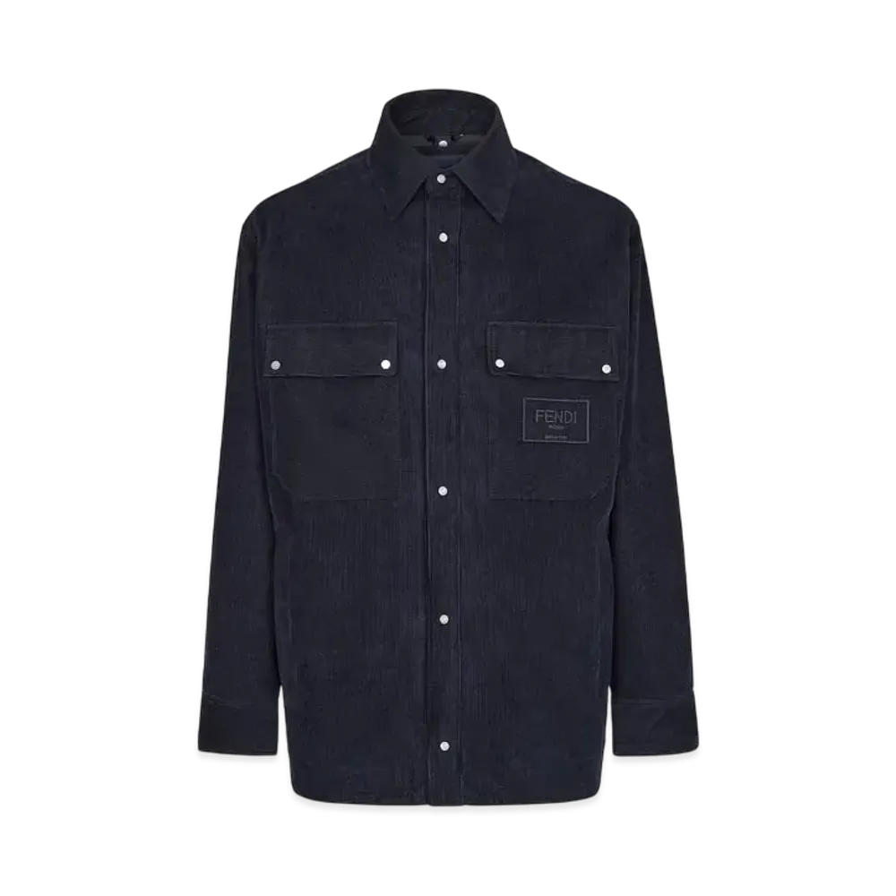 FENDI Men's Blouson Corduroy "Blue"