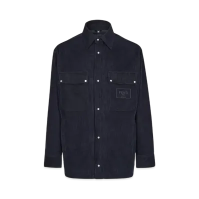 FENDI Men's Blouson Corduroy "Blue"