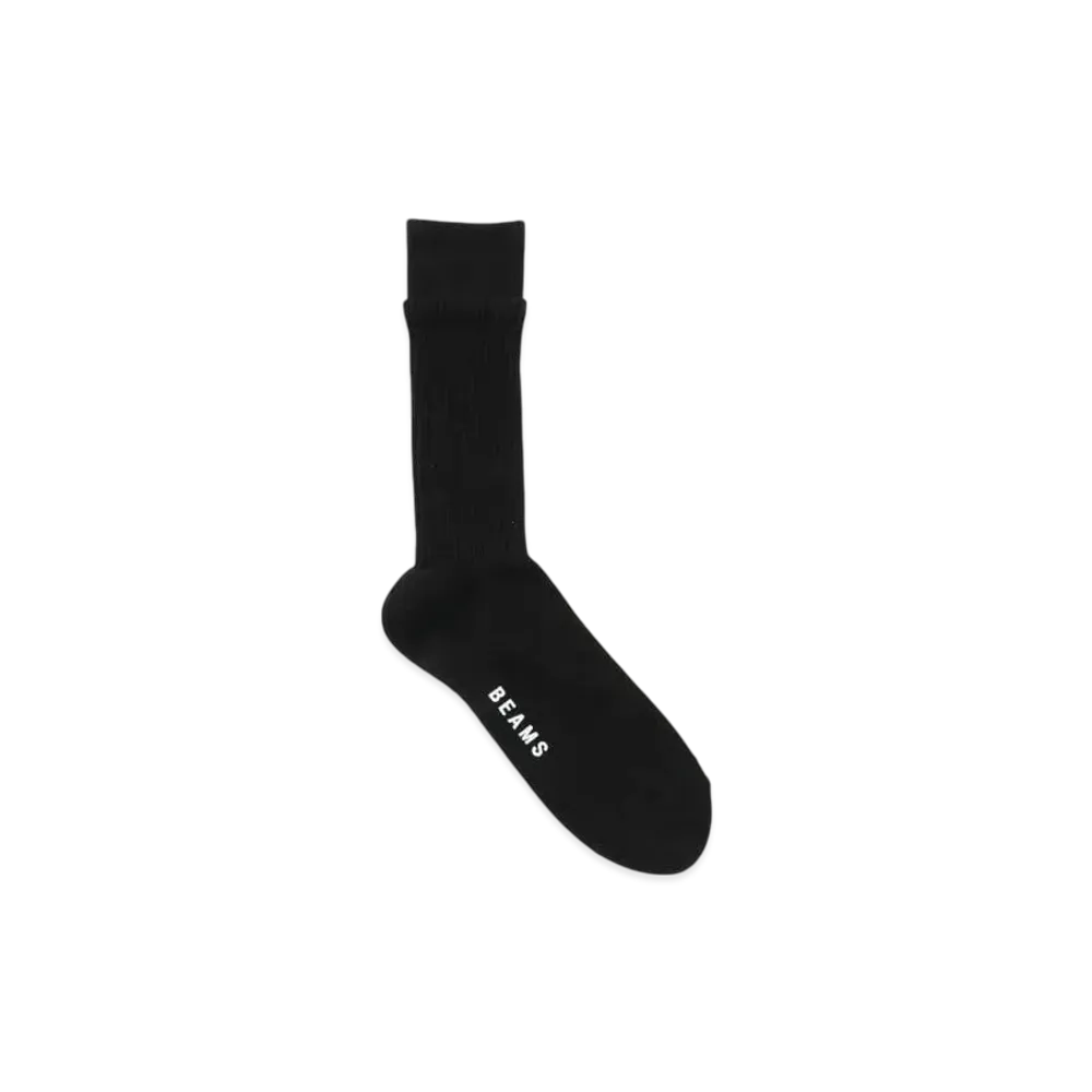 BEAMS Faux Layered Socks "Black"