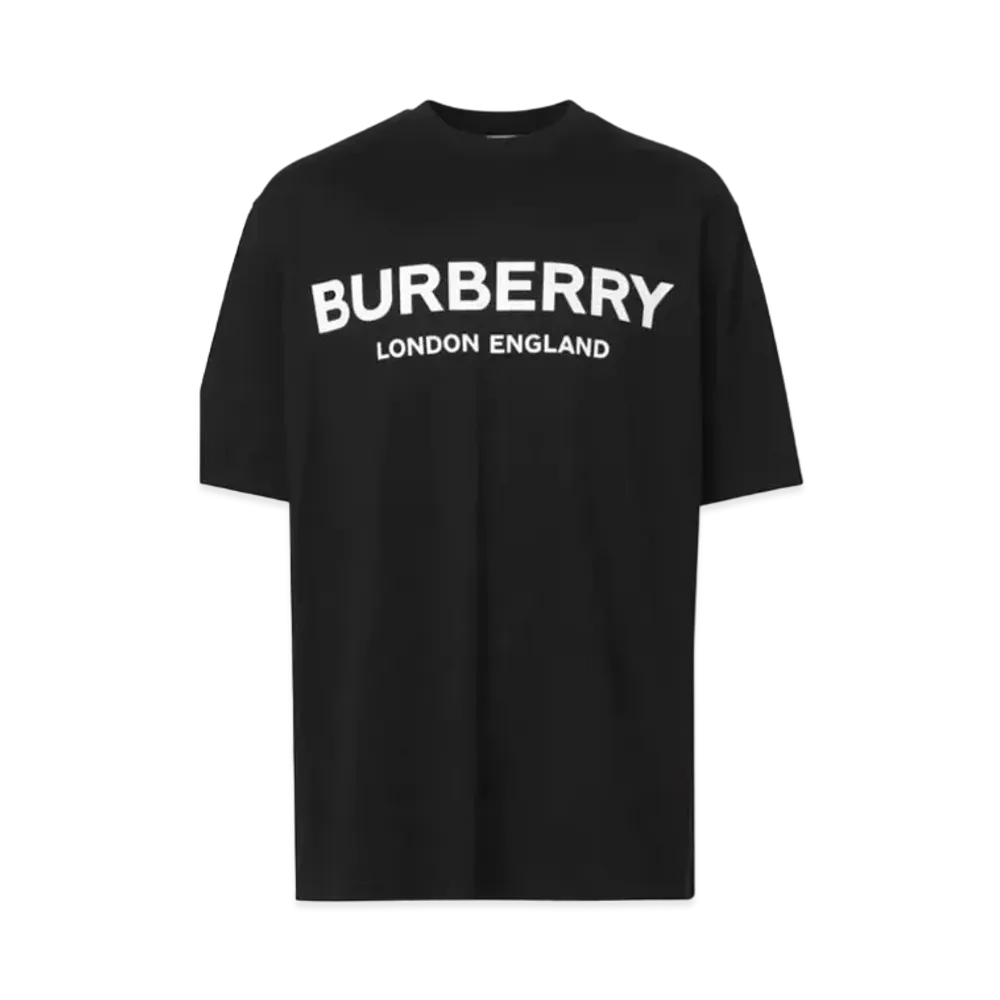 Burberry Men's Logo Print Cotton T-Shirt "Black"
