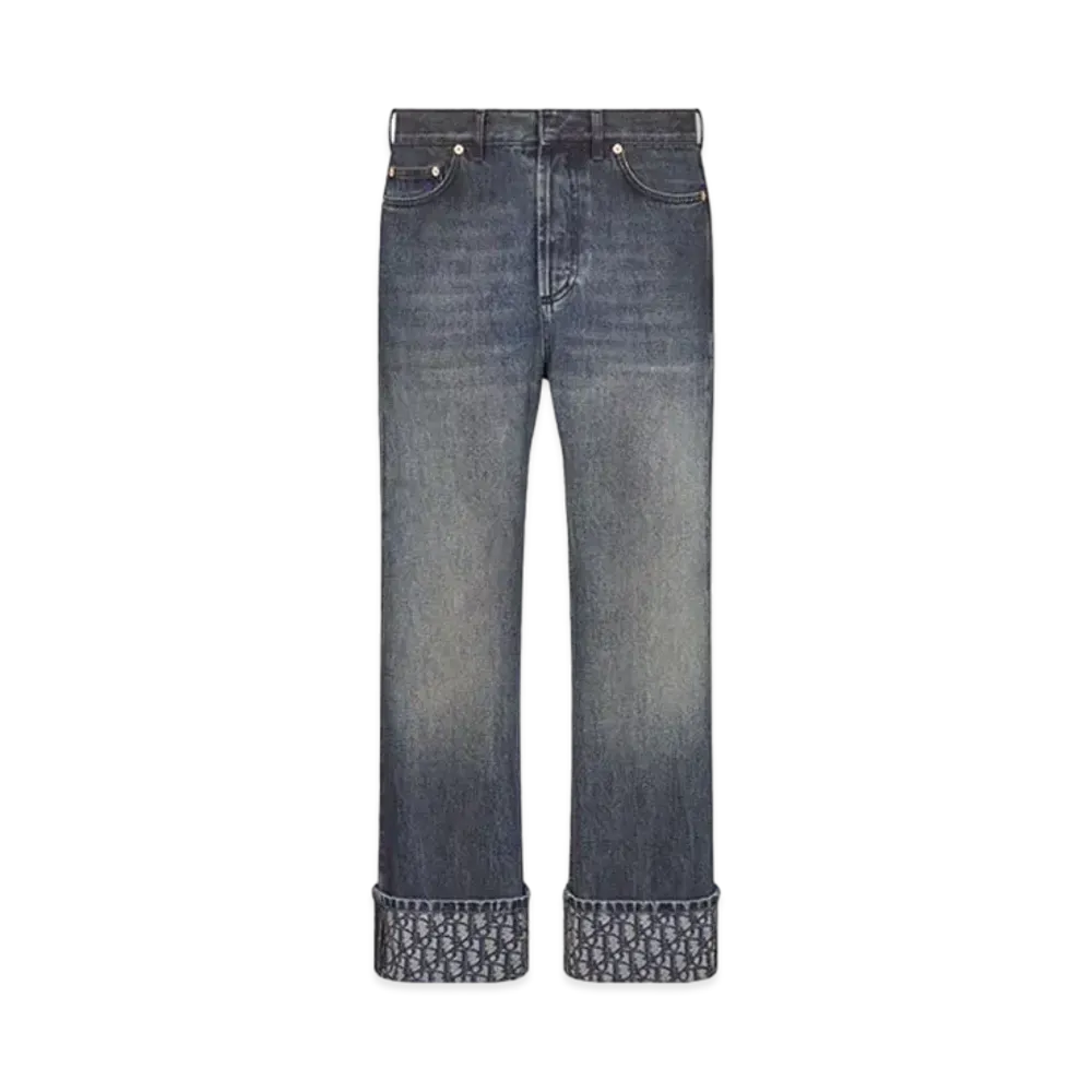 Dior Boyfriend Jeans Stonewashed Cotton Denim "Blue"