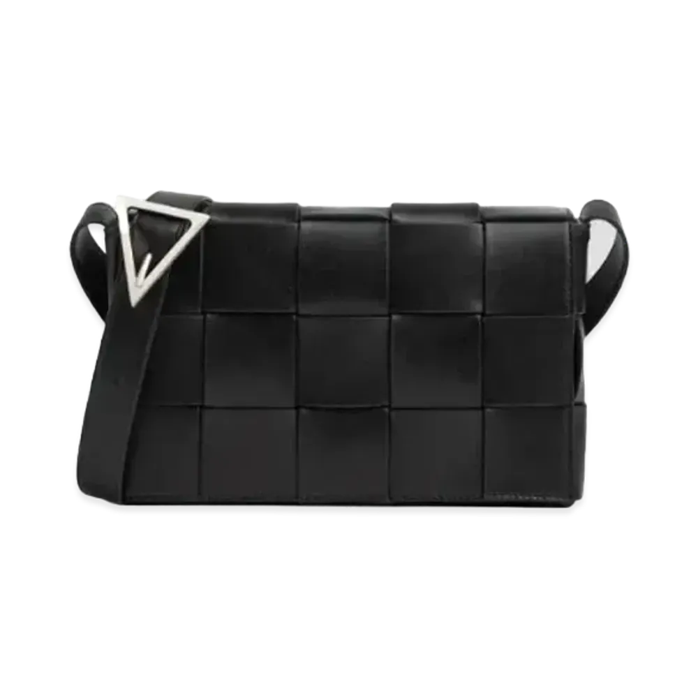 Bottega Veneta Cassette Crossbody Bag "Black/Parrot Green"