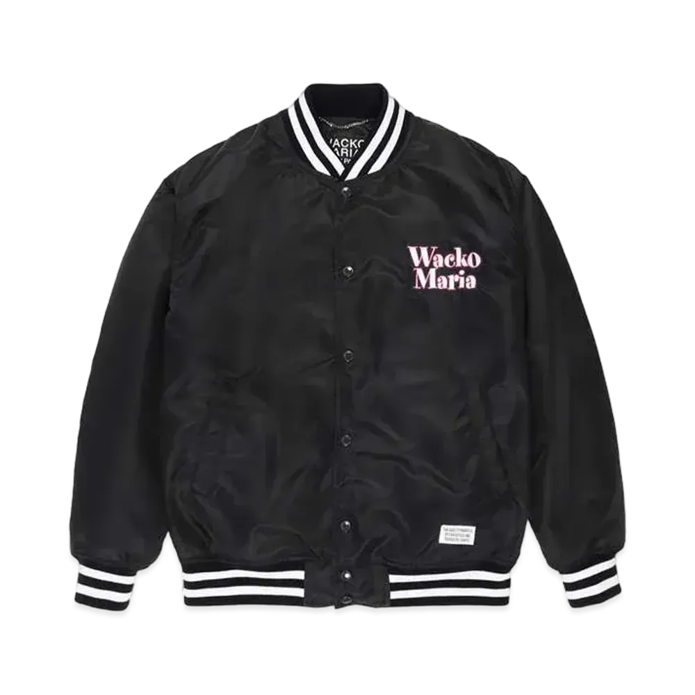 WACKO MARIA Nylon Varsity Jacket "Black"