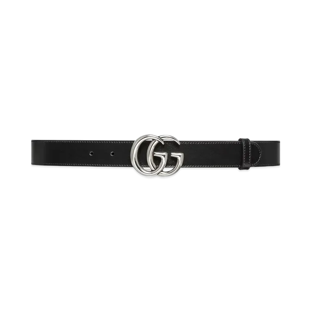 GUCCI GG Marmont Thin Belt "Black"