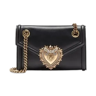 Dolce&Gabbana Devotion Mini Bag Calfskin "Black"