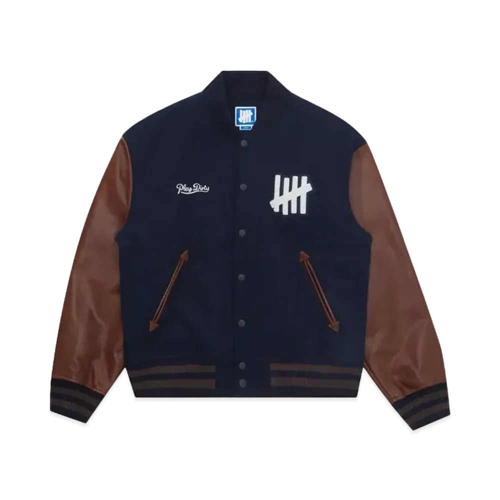 UNDEFEATED Wool Varsity Jacket "Navy"