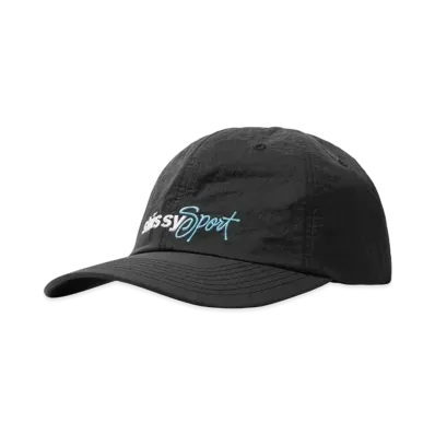Stussy WASHED NYLON SPORTS CAP "Black"