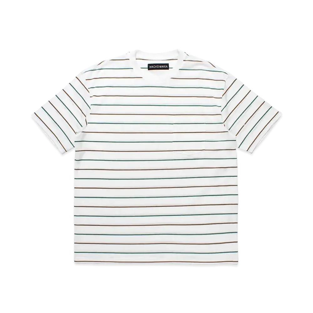 WACKO MARIA Striped T-Shirt "Off White"