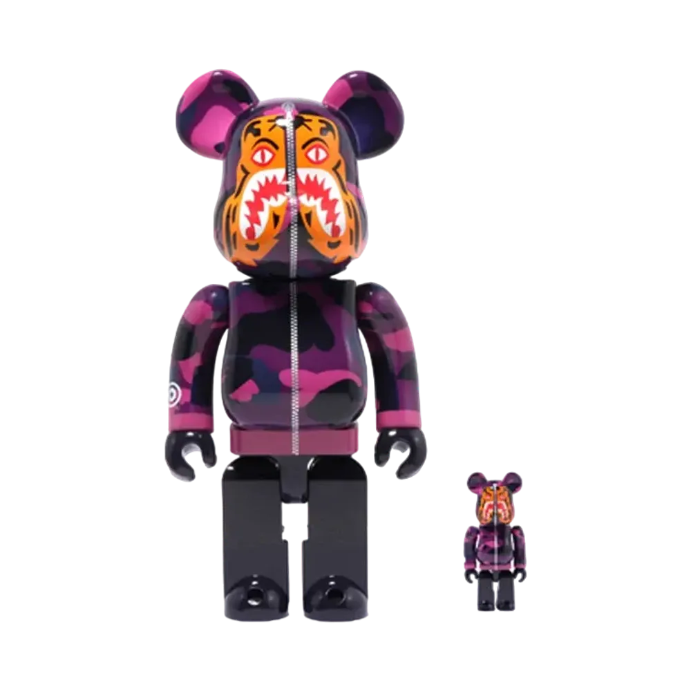 Bearbrick A BATHING APE Camo Tiger 100% & 400%