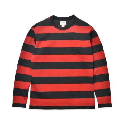 THE REAL McCOY'S Buco Stripe Racing Jersey "Black Red"