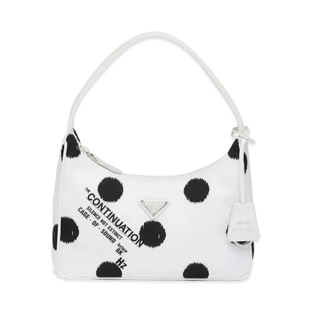 PRADA Printed Re-Nylon Re-Edition 2000 Mini Bag "White"