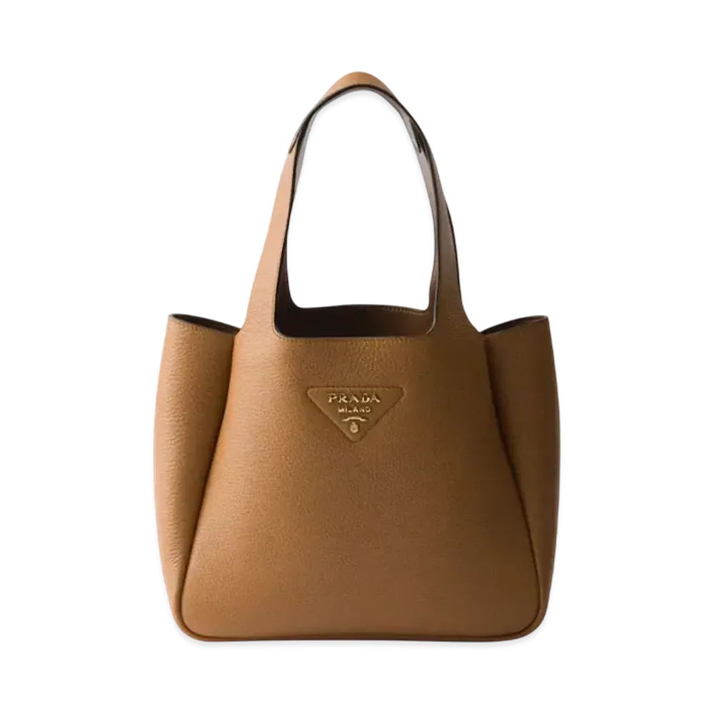 PRADA Small Leather Tote Bag "Camel"
