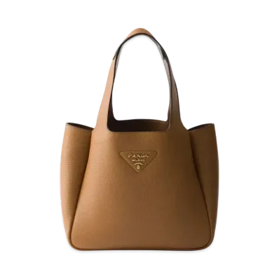 PRADA Small Leather Tote Bag "Camel"