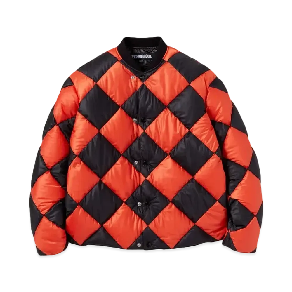 NEIGHBORHOOD Checker Down Jacket "Orange"