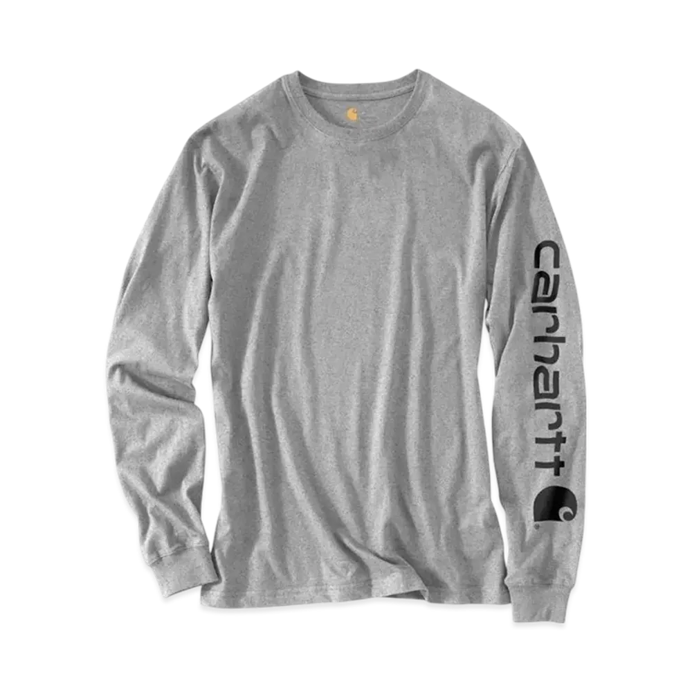 Carhartt Long Sleeve Graphic Logo T-Shirt "Heather Grey"