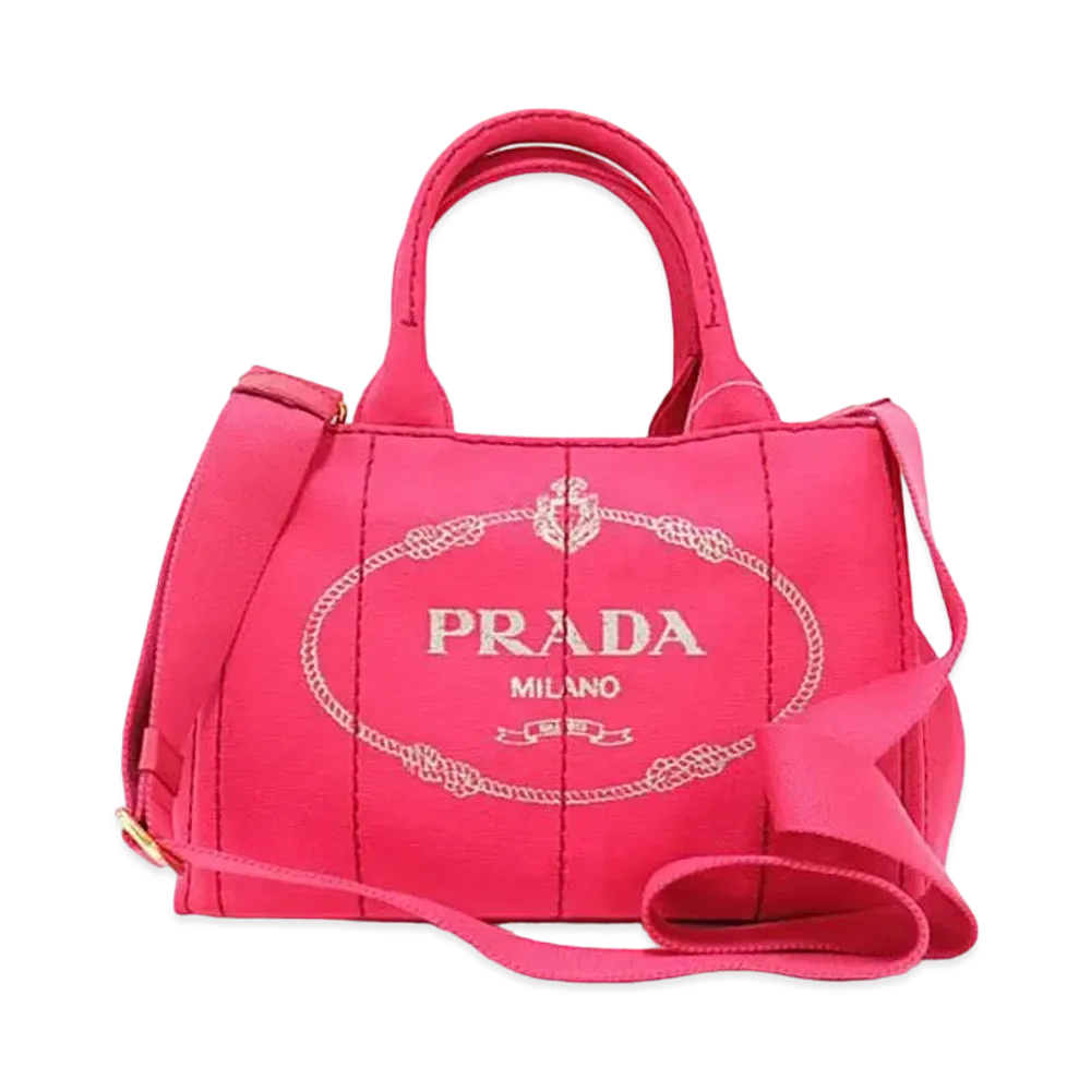 PRADA Canapa 2WAY Bag "Pink"