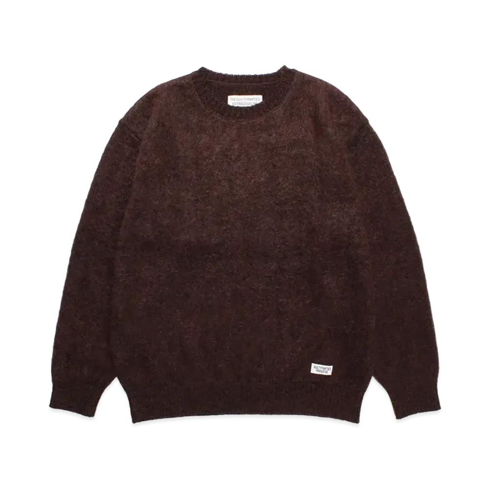 WACKO MARIA Marble Mohair Knit Sweater "Brown"
