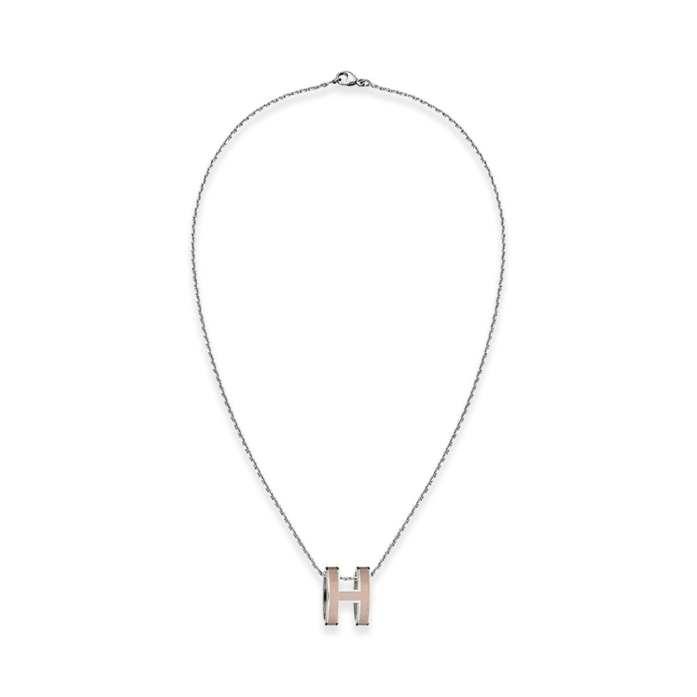 Hermes Pop H Pendent "Marron Glace/Palladium"