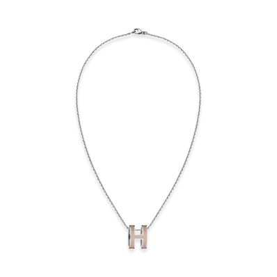 Hermes Pop H Pendent "Marron Glace/Palladium"