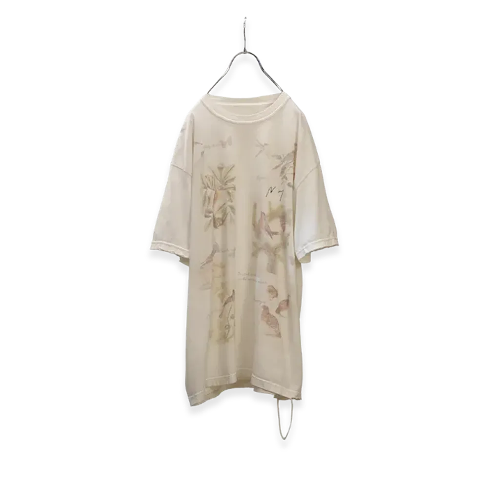 ANCELLM Bird Encyclopedia T-Shirt "White"